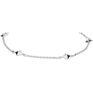 Bracelet Genèse - Diamants bruts - or blanc 9 carats