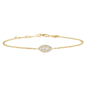 Brazalete Frescura - Mirada Naciente- oro amarillo de 9 quilates y diamantes
