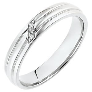 Clair Obscure Ring - Diamonds Claw - white gold 9 carats and diamonds