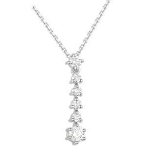 Collana Fiocchi di neve - Oro bianco - 18 carati - 6 Diamanti - 0.33 carati