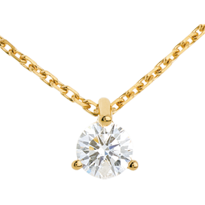 Collana Punto luce - Oro giallo - 18 carati - Diamante - 0.26 carati