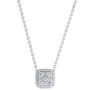 Collier Destinée - Isis - or blanc 18 carats et diamants