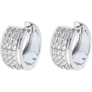 Earrings Constellation - Astral - large size - paved white gold - 0.43 carat - 54 diamonds
