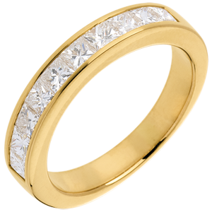  wedding ring yellow gold channel setting - 1 carat