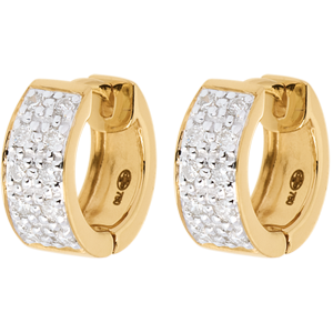 Orecchini Costellazione - Variazione astrale - modello grande - Oro giallo - 18 carati - 20 Diamanti