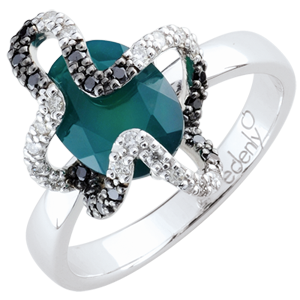 Ring Dagdromen - Medusa - zilver, Diamanten en edelstenen