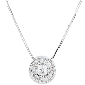 Collier Destinée - Ludmila - or blanc 9 carats et diamants