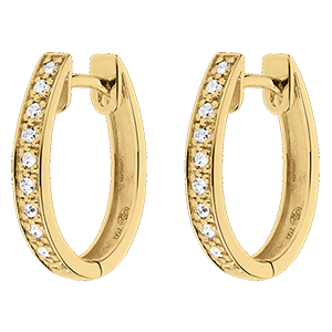 Boucles d'oreilles anneaux de Vénus - or jaune 18 carats