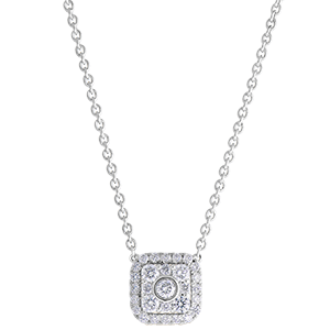 Collier Destinée - Isis - or blanc 9 carats et diamants