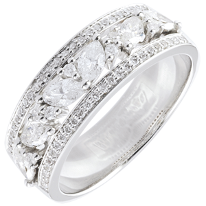Ring Destiny - Byzantine - white gold and diamonds - 18 carat