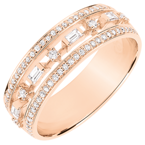 Bague Destinée - Petite Impératrice - 71 diamants - or rose 9 carats
