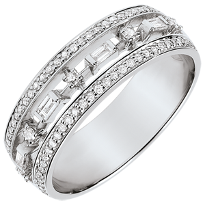 Destiny Ring - Little Empress - 71 diamonds - white gold 9 carats