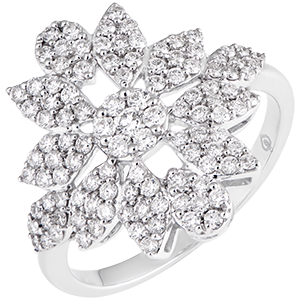 Destiny Ring - Flower of Winter - 18K white gold and diamonds