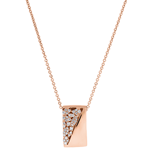 Collana Destino - Costanza - oro rosa 9 carati e diamanti