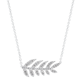 Collar Destino - Laureles de Gloria - oro blanco de 18 quilates y diamantes
