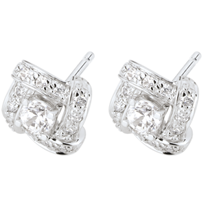 Orecchini Destino - Principessa Persiana - Oro bianco - 18 carati - Diamanti -0.43 carati