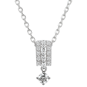 Collana Destino - Medici - diamanti e oro bianco 18 carati