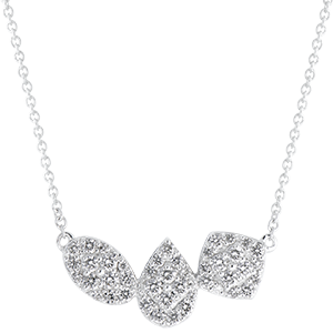 Halsketting Lotsbestemming - Cléo - 18 karaat witgoud en diamanten