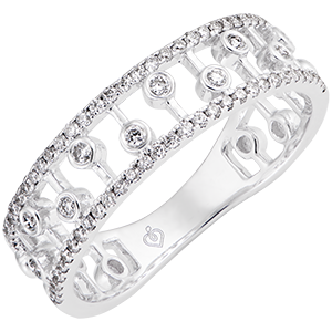Destiny Ring Leven - Philippine - wit goud 9 karaat en diamanten
