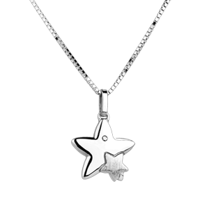 Duo Stars - large model - white gold
