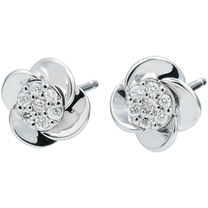 Earrings Eclosion - Rose Petals - 18 carat