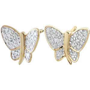 Earrings Imaginary Walk - Butterfly Musician - 2 golds