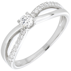 Engagement Ring Destiny - Aeon - white gold - 18 carats