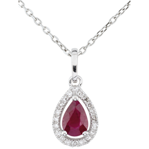Pear-shaped Indian Ruby Pendant