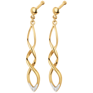 Yellow gold and Diamond Spectacle Earrings