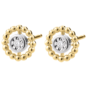 Earrings Salty Flower - Circle - Yellow Gold