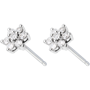 Lotus Diamond Stud Earrings paved - 0.33 carat