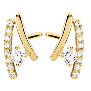 Boucles d'oreilles diamants Erina - or jaune 18 carats
