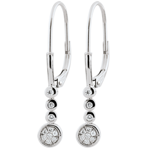 Boucles d'oreilles diamants Irissa - or blanc 18 carats