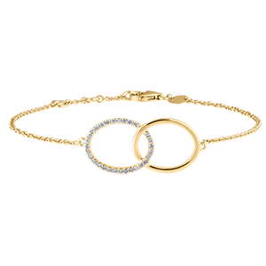 Freshness Bracelet - Firmament Duet - yellow gold 9 carats and diamonds