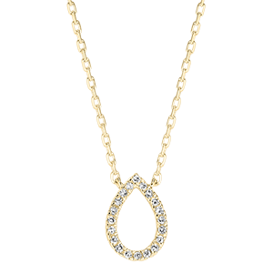 Fraîcheur Necklace - Alpheus - 9 karat yellow gold & diamonds