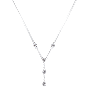 Freshness Necklace - Grace - white gold 9 carats and diamonds