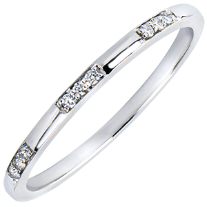 Wedding Ring Origin - Miss - white gold 9 carats and diamonds