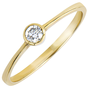 Bague Solitaire Origine - Innocence - or jaune 9 carats et diamant