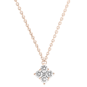 Freshness Necklace - Dina pink gold 18 carats and diamonds