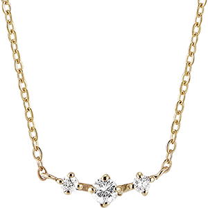 Collier Fraîcheur - Tara - or jaune 18 carats et diamants
