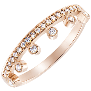 Bague Abondance - Majesté - or rose 18 carats et diamants