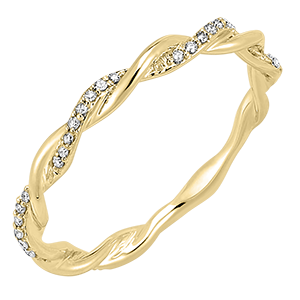 Bague Fraîcheur - Olympe - or jaune 9 carats et diamants