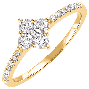 Bague Fraîcheur - Dina - or jaune 18 carats et diamants