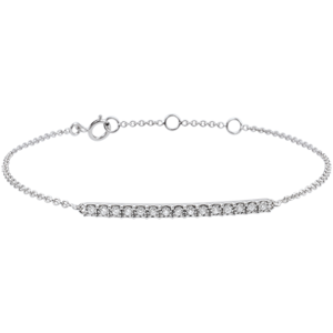 Sparkling White gold bracelet - 15 diamonds