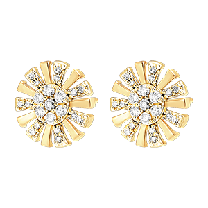 Puces Fraîcheur - Solaire - or jaune 9 carats et diamants