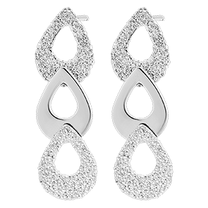 Freshness Stud Earrings - Trio Pira - 9 carat white gold