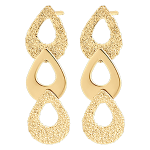 Freshness Stud Earrings - Trio Pira - 9 carat yellow gold