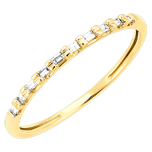 Bague Fraîcheur - Harmonie - or jaune 9 carats et diamants