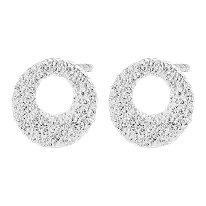 Boucles d'oreilles Puces Fraîcheur - Circulus - or blanc 18 carats 