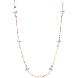 Collana Genesi - Diamanti grezzi - Oro rosa - 9 carati - Diamanti